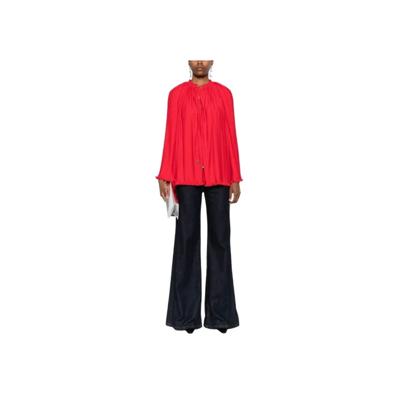 Lanvin Gathered Plissé Blouse-1