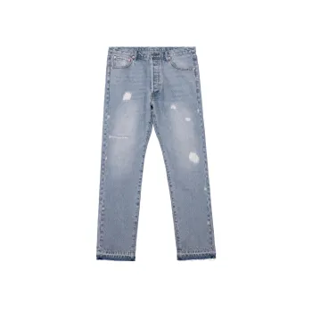 AFGK SS22 Ripped Pants Jeans Unisex Blue
