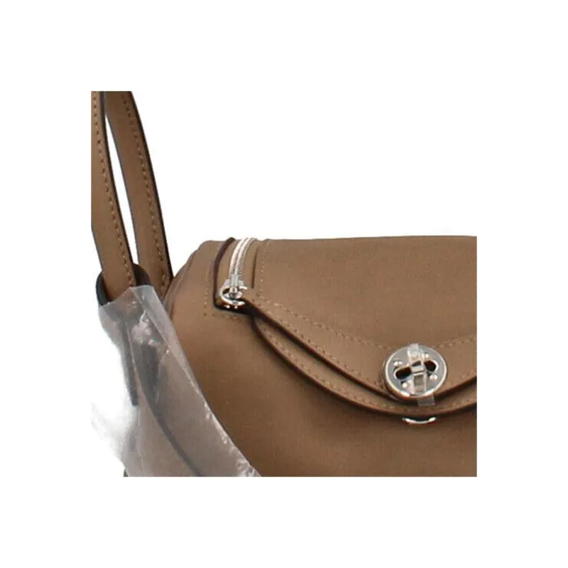 HERMES Lindy Swift Leather Handbag Shoulder Bag Crossbody Bag Mini Women's D0 Beige Weimar Dog Beige-5