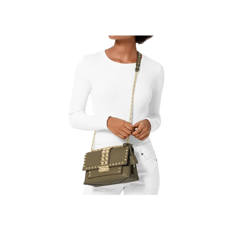 MICHAEL KORS Cece Leather Crossbody Bags Shoulder Bags Medium Size Women's Green-4