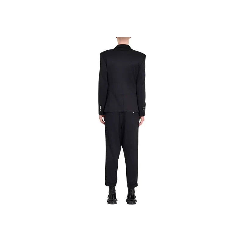 BALMAIN Logo Button Double Breasted Blazer-1