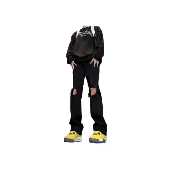 WHELVE Jeans Unisex Black Distressed Edition