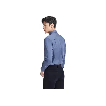 GOLDLION Shirt Men's Medium Blue Plaid