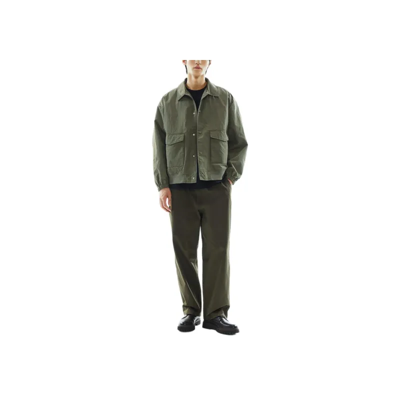 H&M Jackets Coats Men's Khaki Green-2