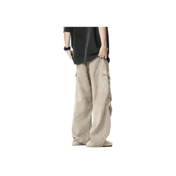 QOTRIOCK Jeans Men Khaki