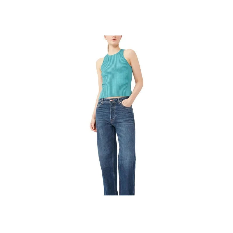 GANNI Tank Tops Women's Lake Blue-1