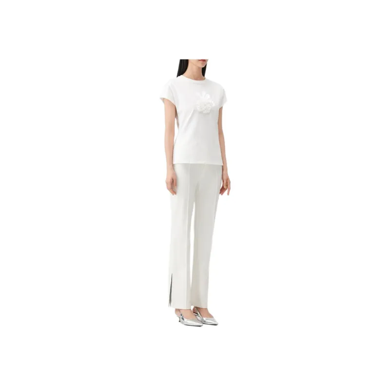 Shanghai Tang X Jacky Tsai Ruffled appliqué T shirt-4