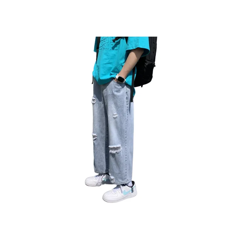 ZWWWZ Jeans Unisex Light Blue-0