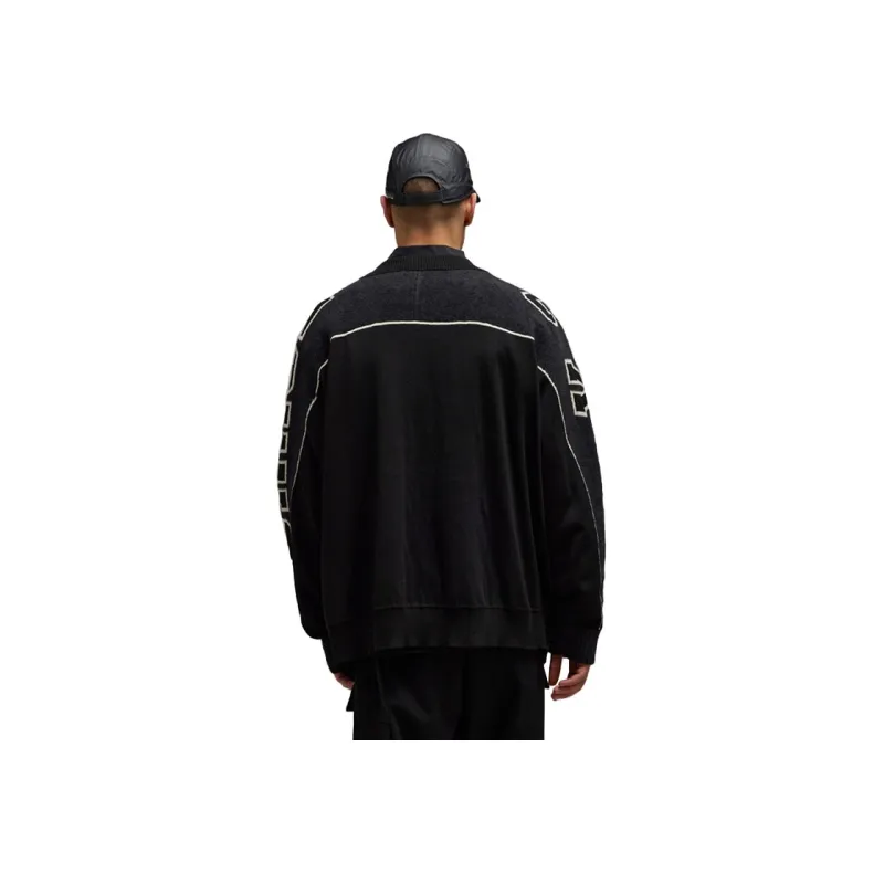 Y-3 Logo Intarsia-Knit V-Neck Buttoned Cardigan-1