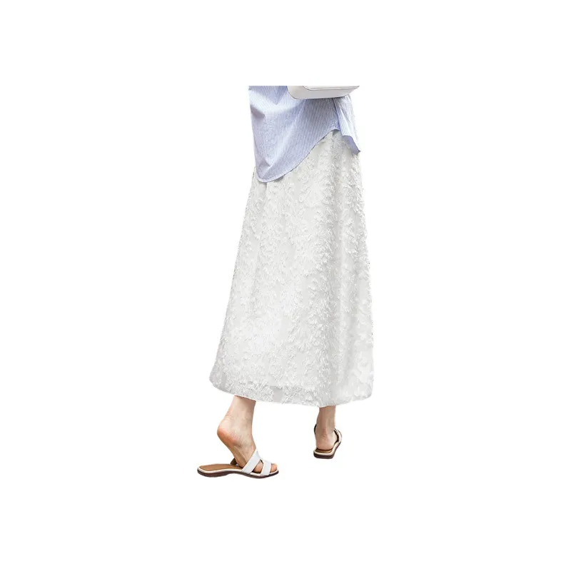 Cypress House Casual Long Skirt Women's White-1