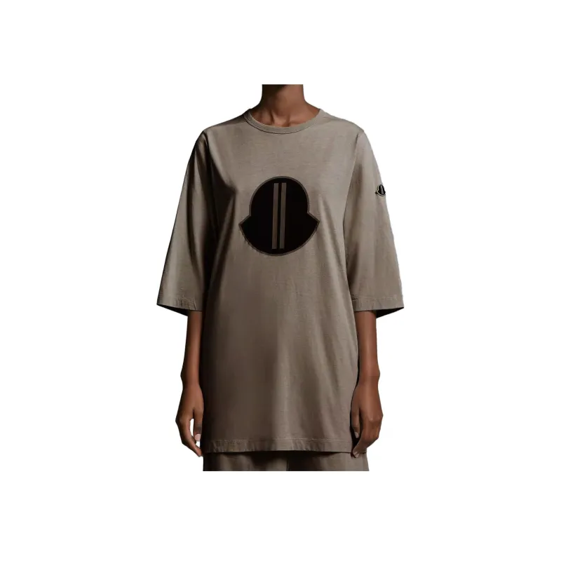 Moncler x RICK OWENS FW23 T Shirt Unisex Brown-1