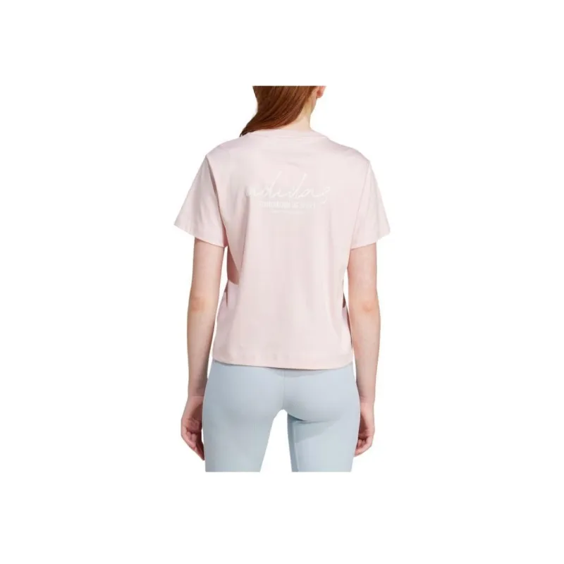 Adidas T-Shirt Women's Sandy Brown Pink-2
