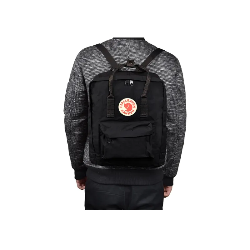 Fjallraven Kanken Polyester Backpack Medium Size Unisex Black-4