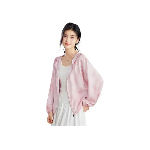 JINJU 핑크 블렌디드 여성 셔츠