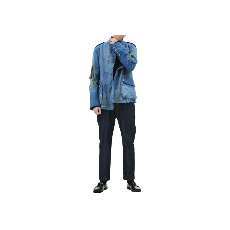 GREG LAUREN Denim Jackets Men Blue-0