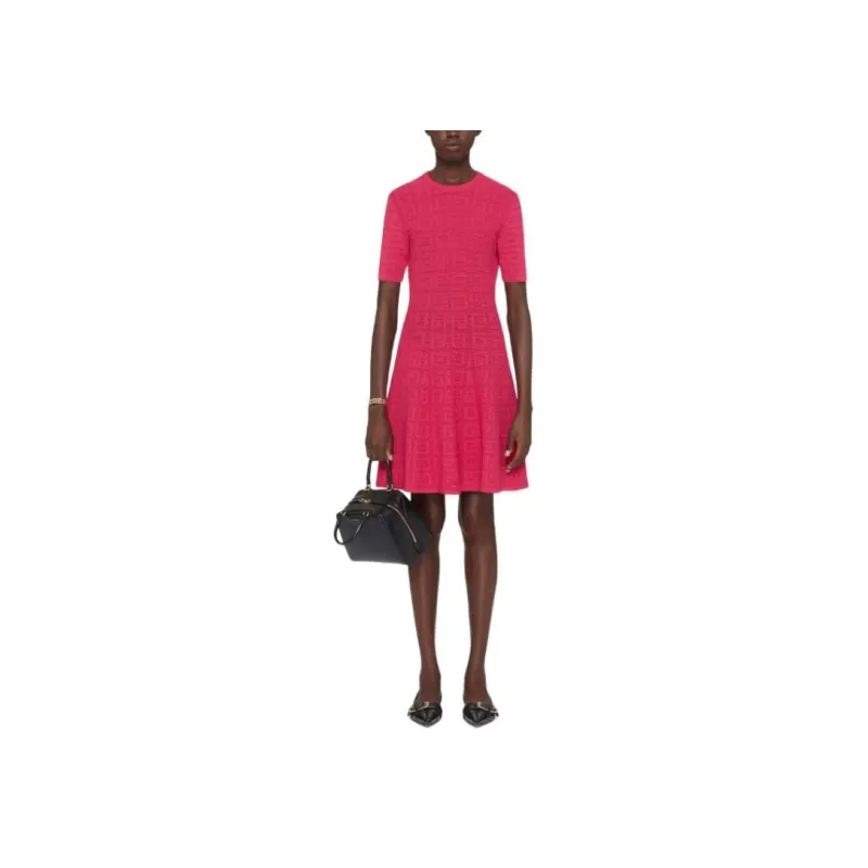 Givenchy 4G Jacquard Flared Mini Dress-1