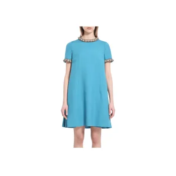 Valentino Short-Sleeved Dresses Women's Blue