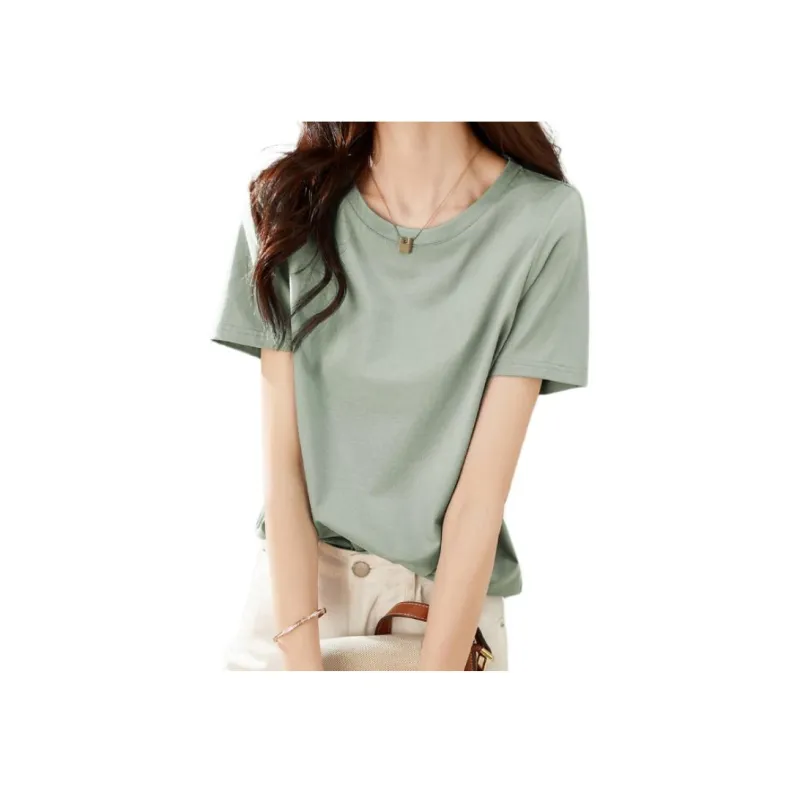 Mo Han Yi Mei T Shirt Women's Pea Green-0