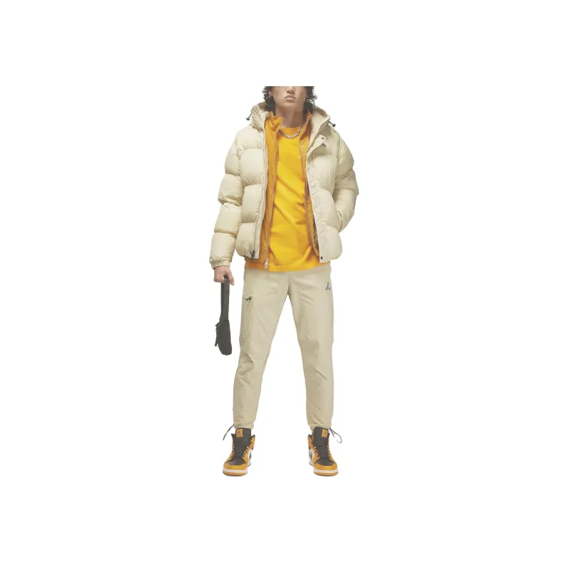 Jordan Puffer Jackets Men Rattan Color-2