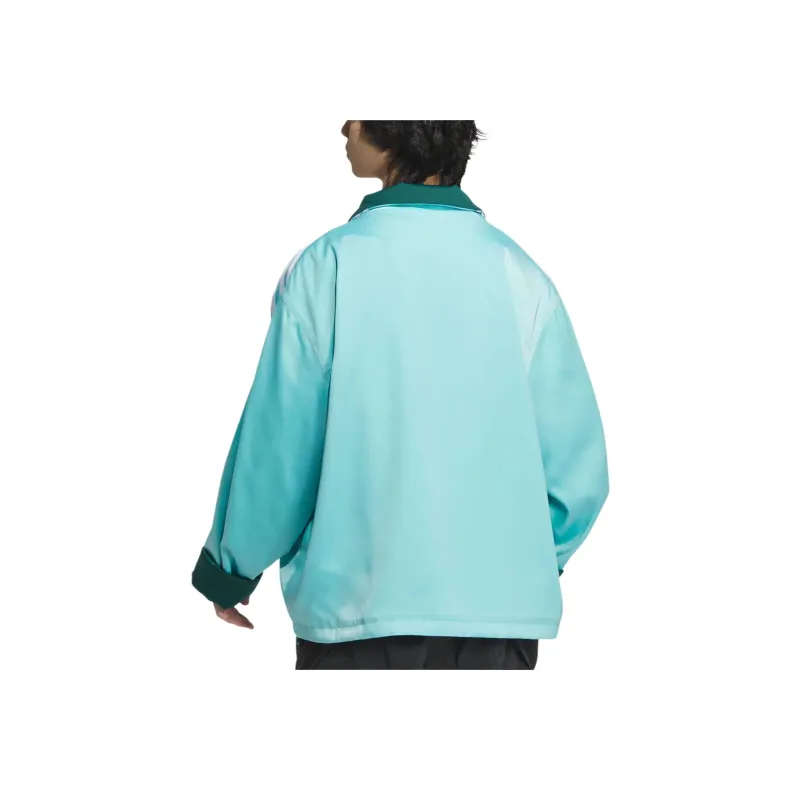 adidas originals SS24 Chinese Style Button-Stripe Jacket Mint Green-4
