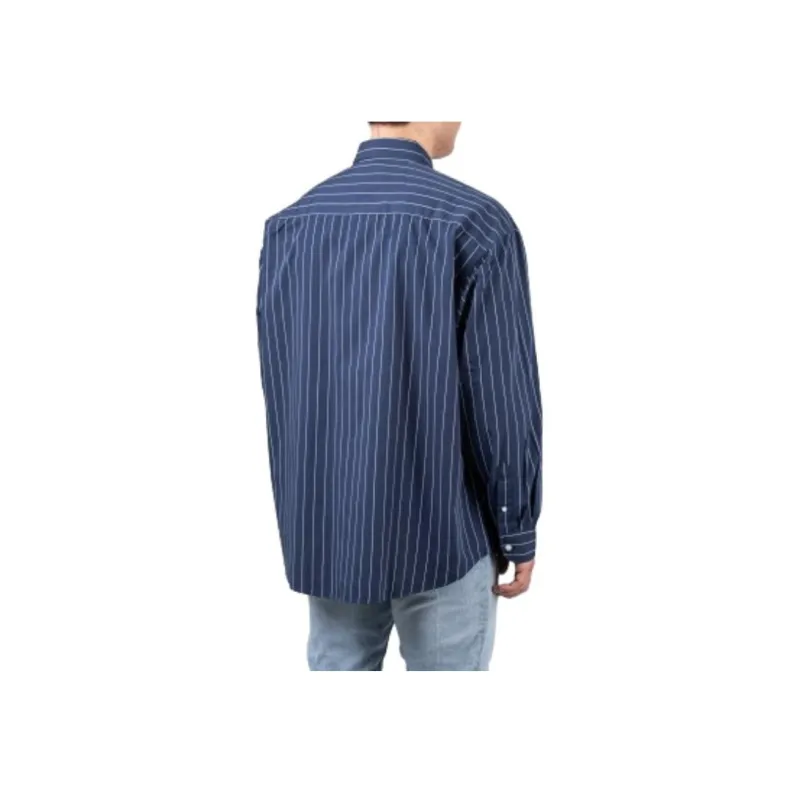 Carhartt WIP Men Camisa Orlean Shirt Blue-4