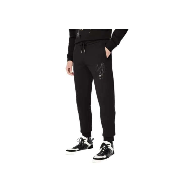 ARMANI EXCHANGE Year Of The Rabbit Knitted Sweatpants Men Black-5