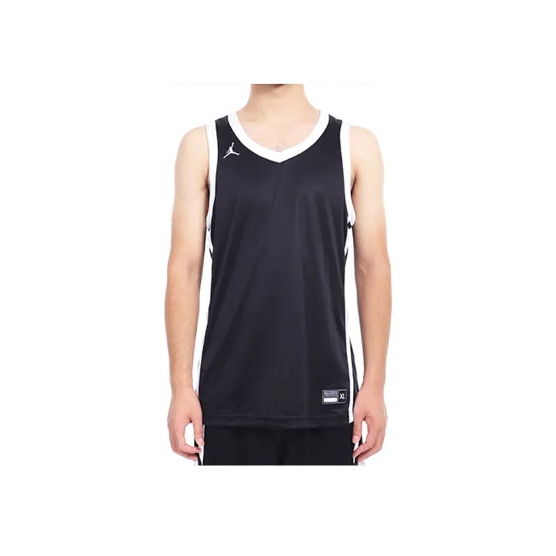 Jordan Basketball Jerseys Men's Black White-2