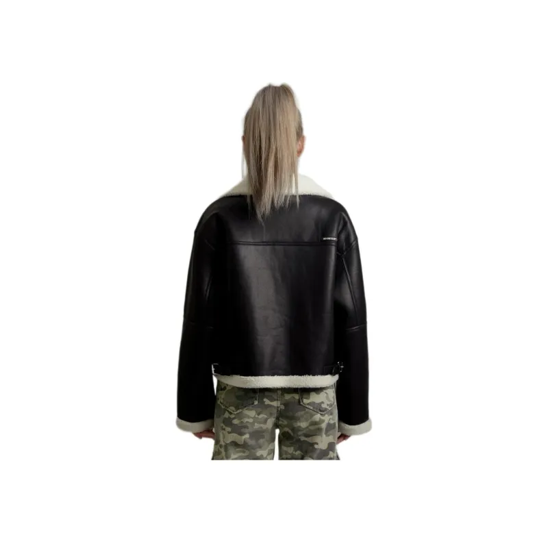 NO ONE ELSE Leather Jacket Women's Black-1