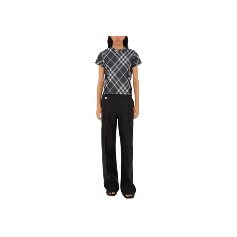 Burberry Check Stretch Cotton blend T shirt-2