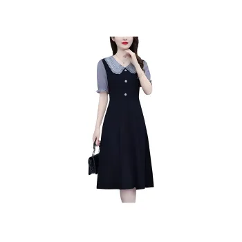 Flowers In Water Short Sleeved Dress Women's