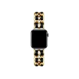 Gold & Black Leather