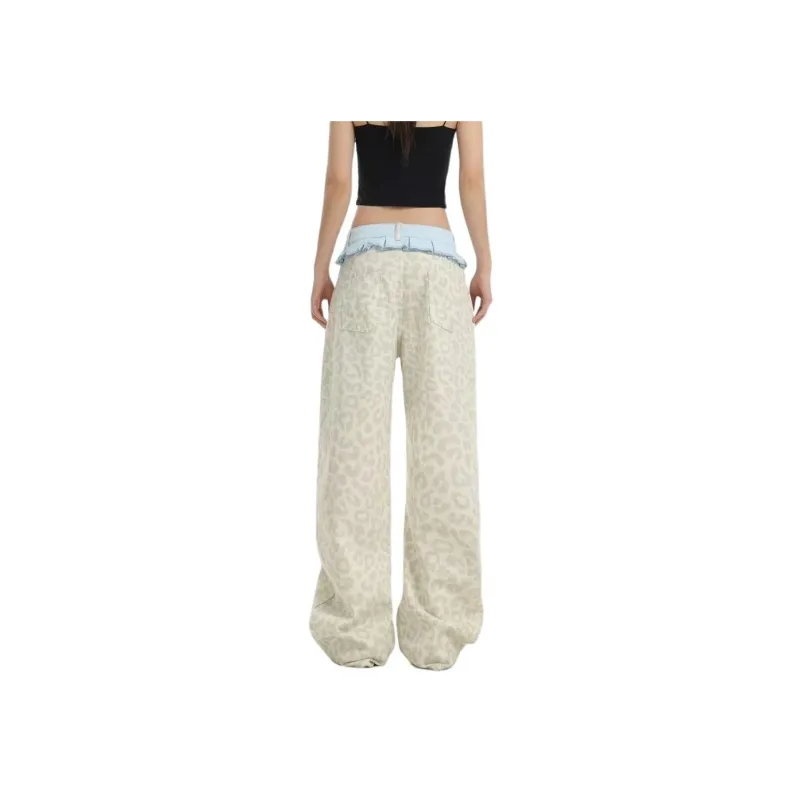 Concubine Zhu Jeans Women's Leopard Print-3