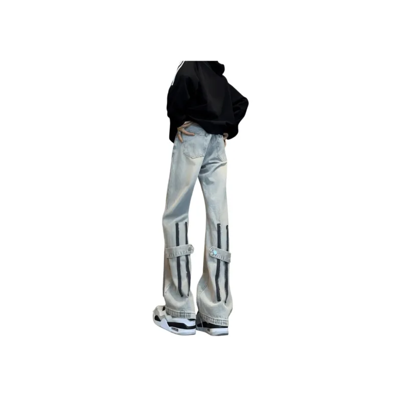 TOUHAOQINGNIAN Jeans Unisex-3