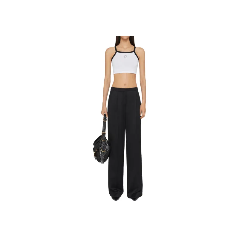 Givenchy Cropped Spaghetti Strap Tank Top 'White'-1