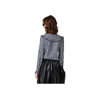 LOUISY AO Shirt Women's Black White Plaid
