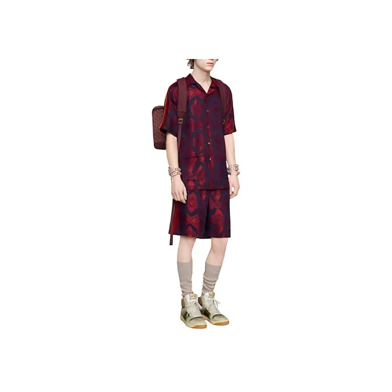 GUCCI Silk Patterned Shorts-2