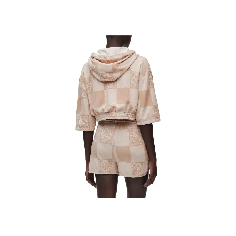 LOEWE Paula's Ibiza Cropped Hoodie 'Tosca Beige'-2