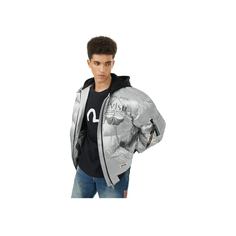 EVISU FW24 Puffer Jacket Men's Silver-2