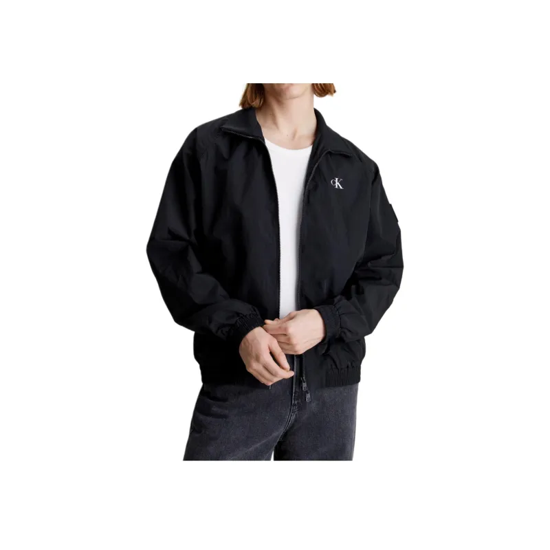 Calvin Klein Zip up Crinkled Bomber Jacket-1