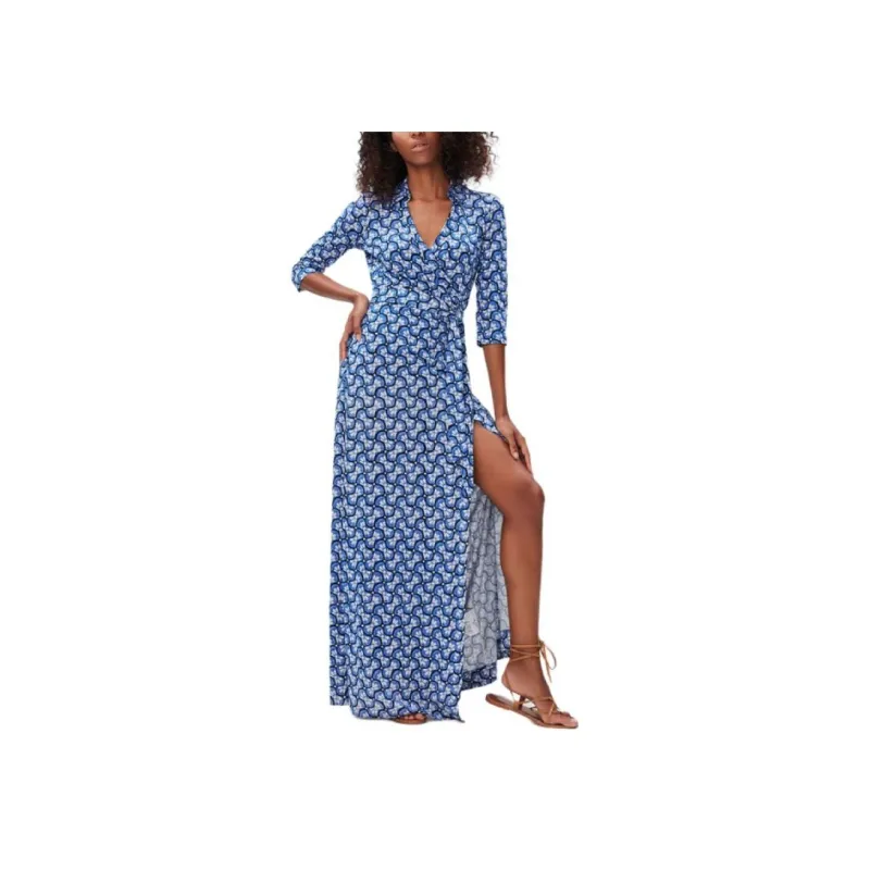 DVF Diane Von Furstenberg Eloise V-neck Maxi Dress-2