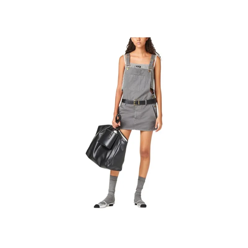 MIU MIU SS24 Slip Dresses Women's Iron Gray-1