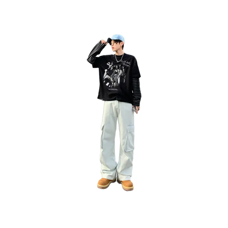CREAZIONI LA FANTASIA E MOBILE Jeans Unisex Bleached-0