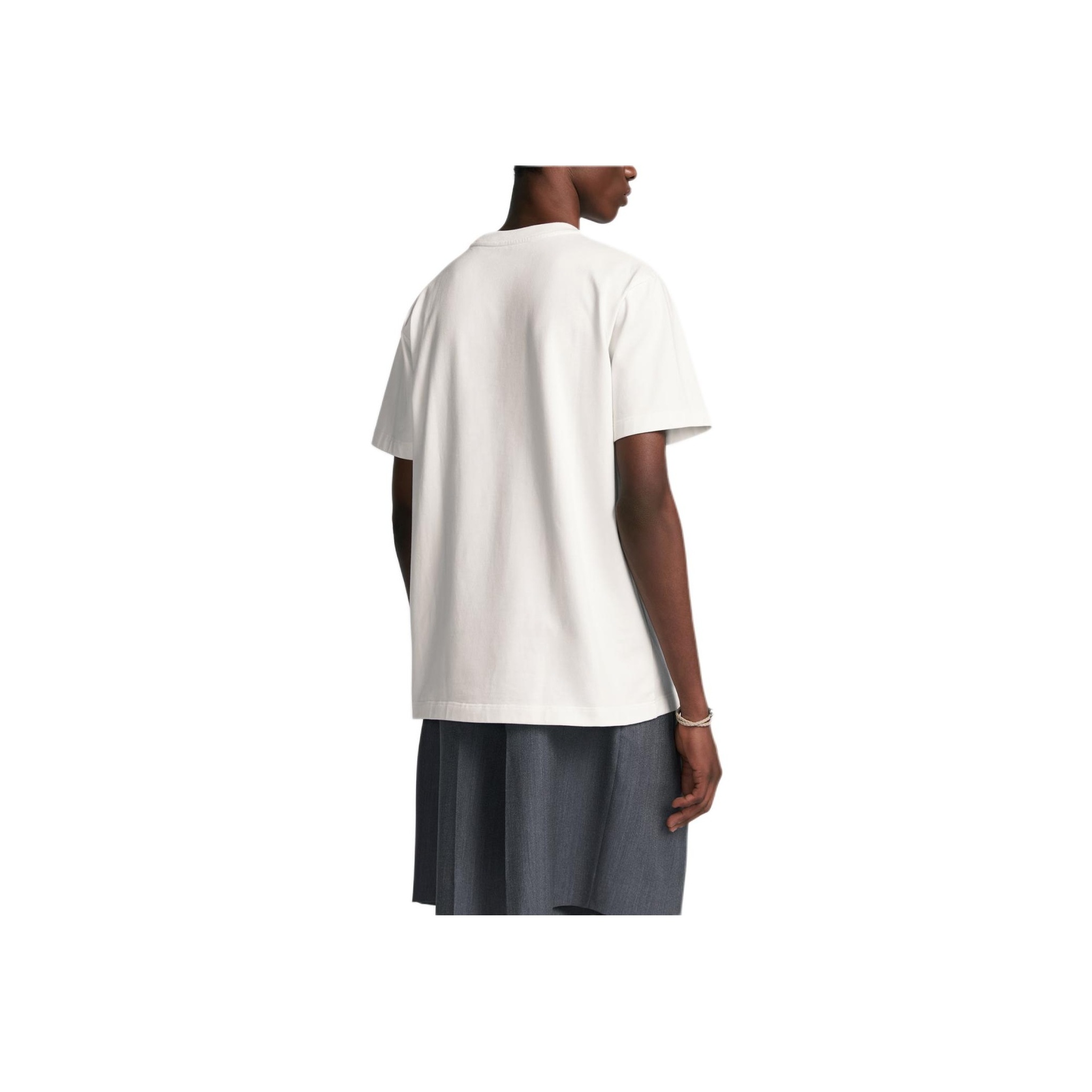Dior｜SHORT-SLEEVED ROUND NECK T-SHIRTS (943J605A0554 08 Men's DIOR SS21 Embroidered Logo Pattern Cotton Round Neck