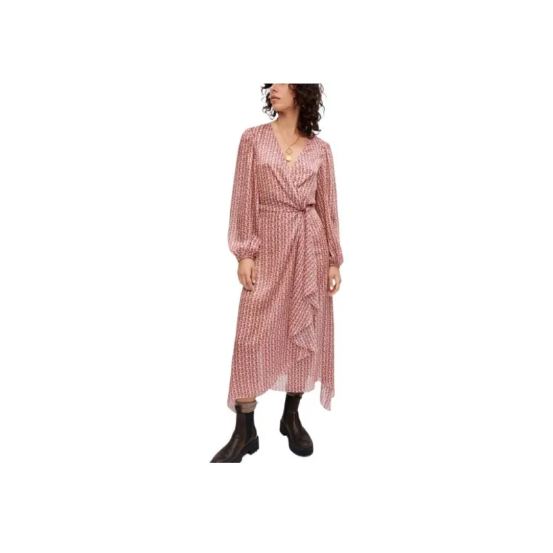 Maje Long Sleeved Dresses Women's Dark Pink-1
