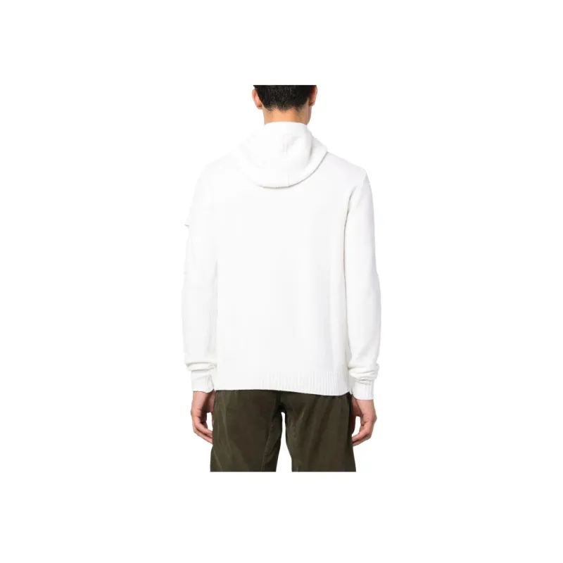 C.P.Company Logo Patch Hooded Knitted Jumper-2