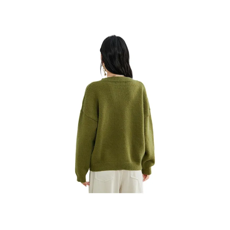 La Chapelle Knitwear Women's Mustard Green-2