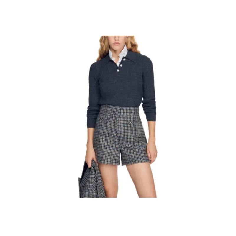 Sandro Casual Shorts Women's Blue-3
