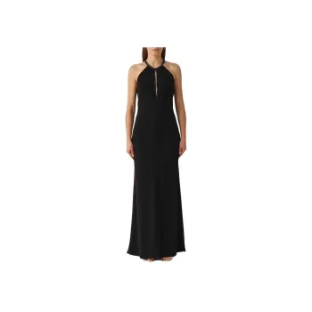 MaxMara Studio Fernet Halterneck Sleeveless Maxi Dress
