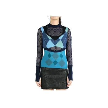 Marine Serre Layered Sweater