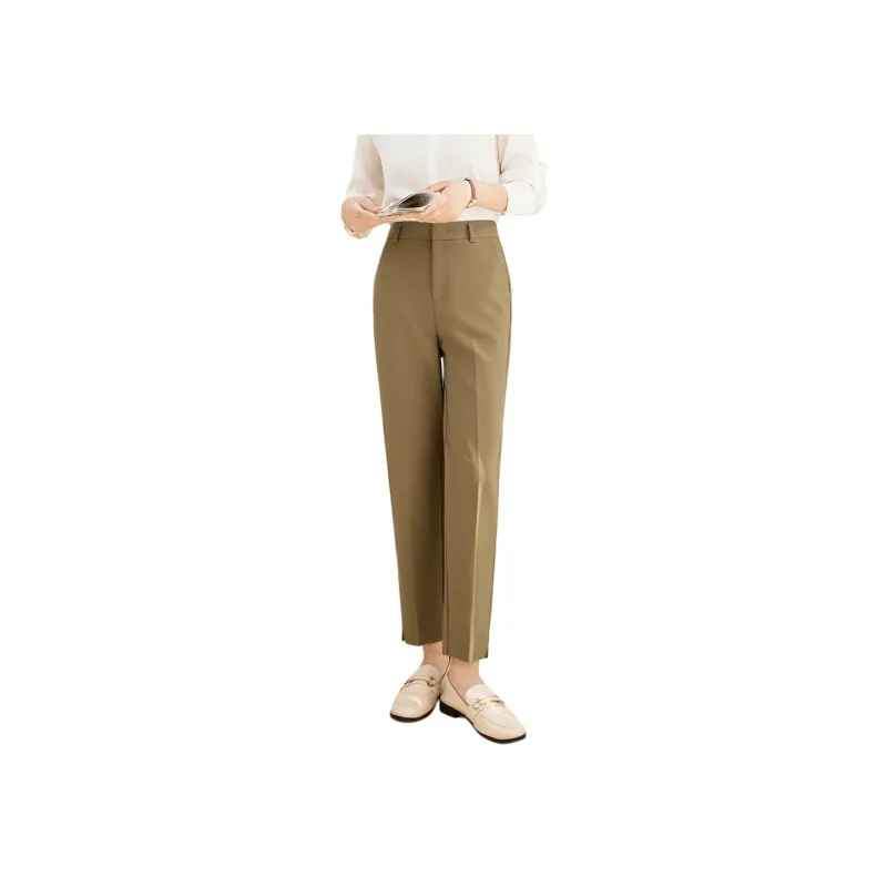 Mo Han Yi Mei Casual Pants Women's Dark Khaki-0